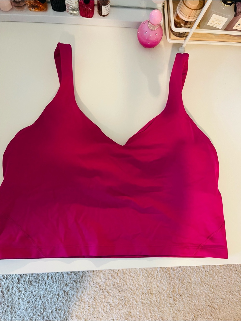 Lululemon V Neck sports bra Magenta